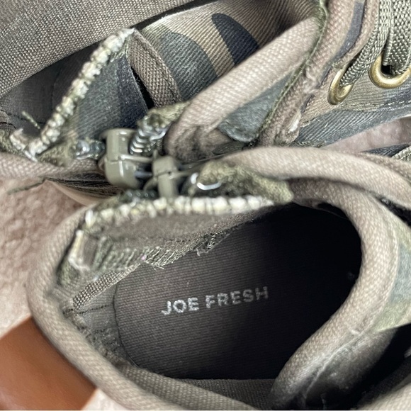 Joe Fresh Hi-Top Green Camo Unisex Sz 8 - Picture 11 of 12